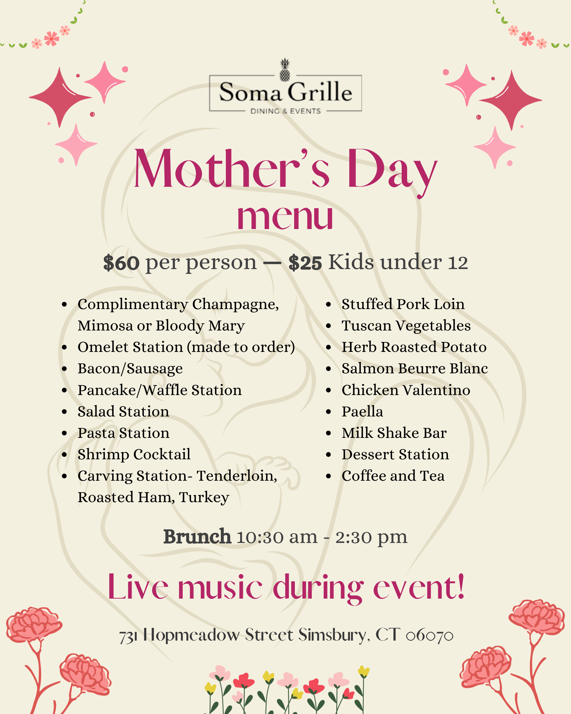 Mother's Day Menu